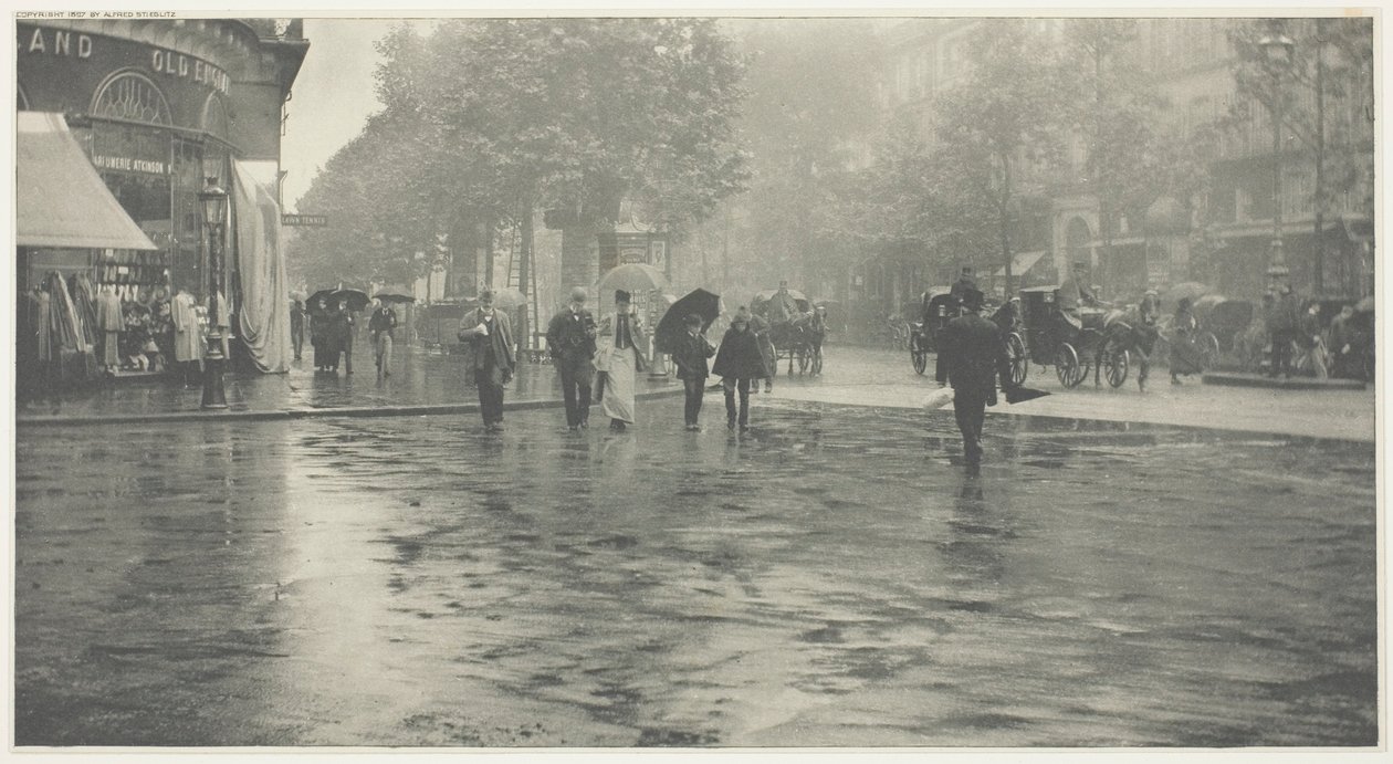 Mokry dzień na bulwarze, Paryż autorstwa Alfred Stieglitz