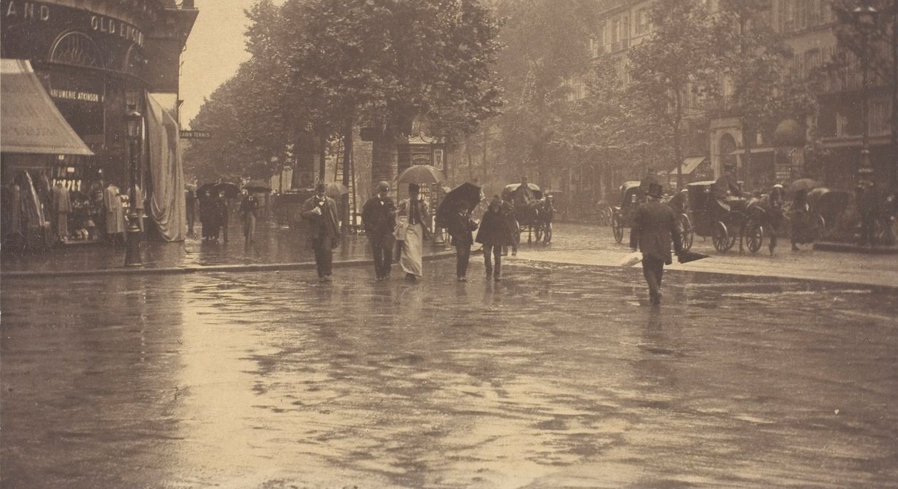 Mokry dzień na bulwarze, Paryż, 1894. autorstwa Alfred Stieglitz