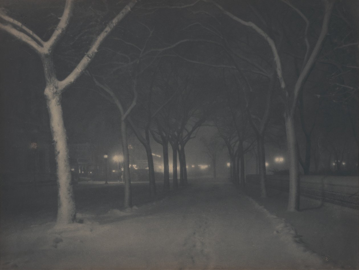 Mroźna noc autorstwa Alfred Stieglitz