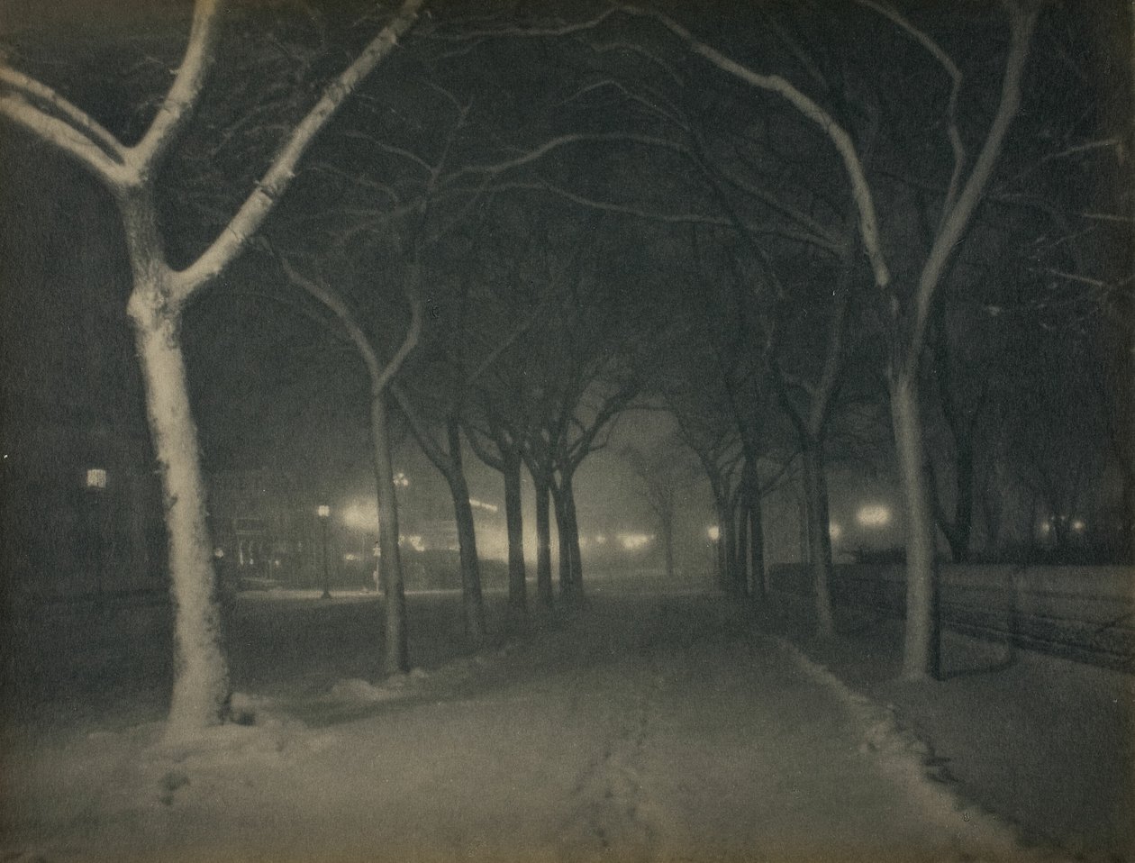 Lodowata noc, Nowy Jork autorstwa Alfred Stieglitz