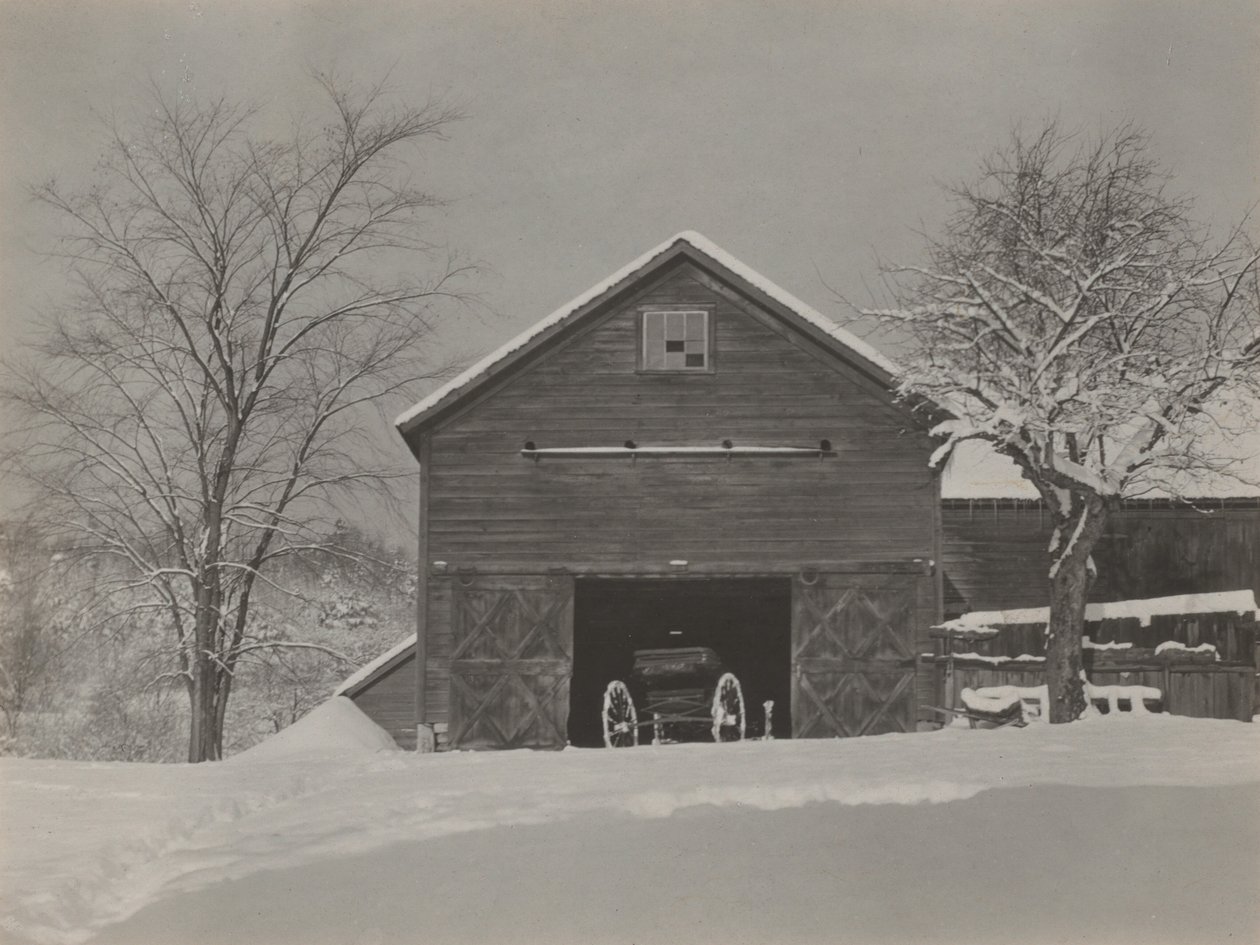 Stodoła i śnieg autorstwa Alfred Stieglitz