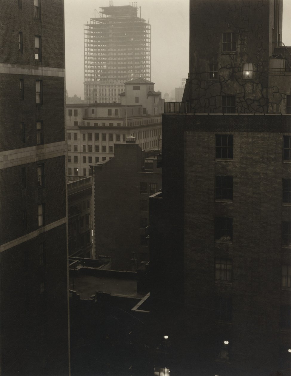 Z mojego okna w „An American Place”, południowy zachód autorstwa Alfred Stieglitz
