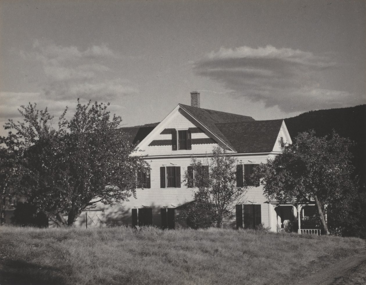 Dom i drzewa, Lake George autorstwa Alfred Stieglitz
