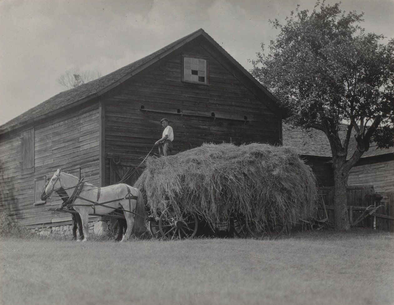 Wóz z sianem i stodoła autorstwa Alfred Stieglitz