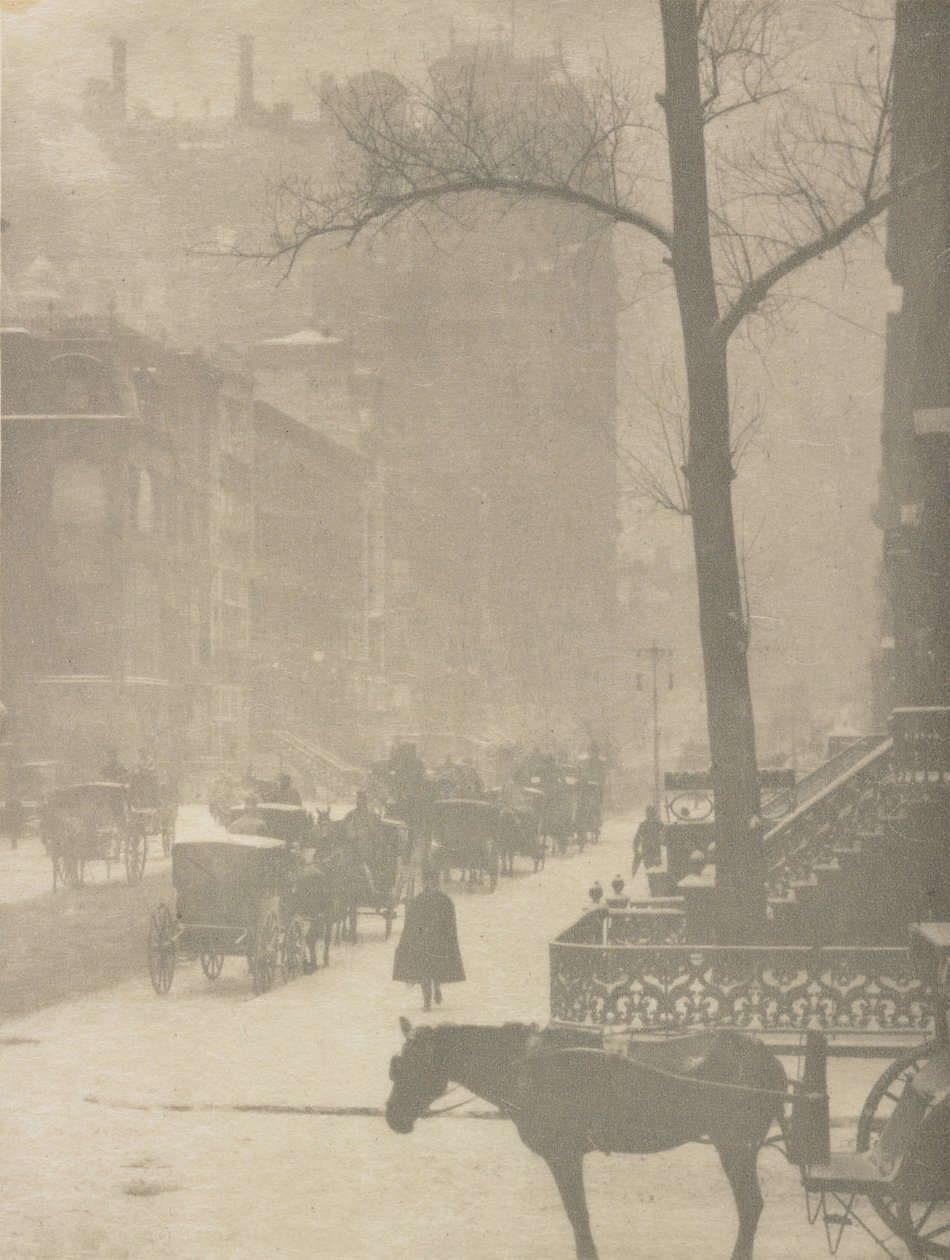 Ulica, projekt plakatu (fotograwiura) autorstwa Alfred Stieglitz