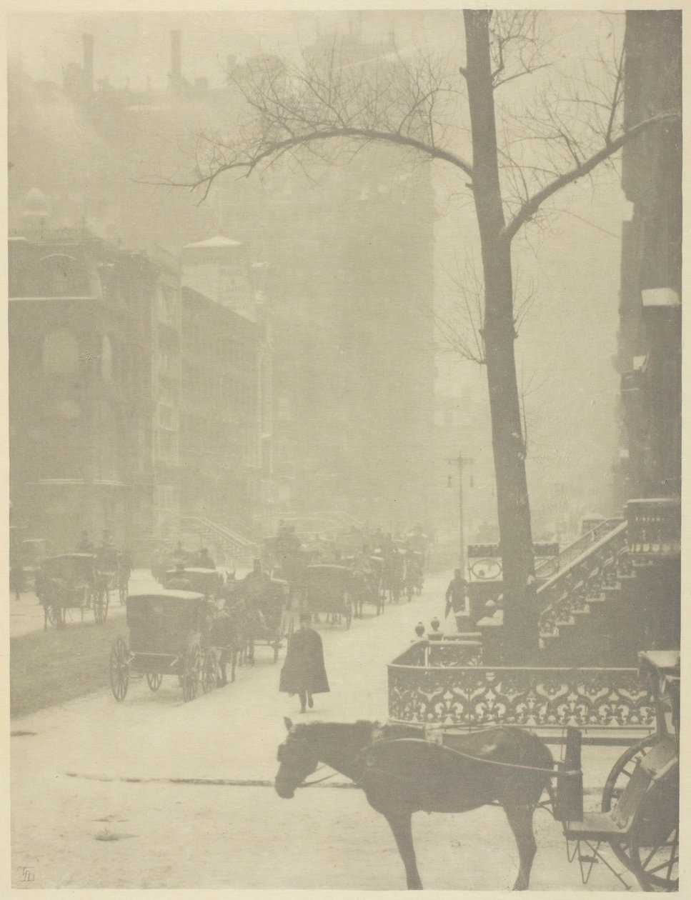 Ulica, Piąta Aleja, 190001, wydrukowany 190304. autorstwa Alfred Stieglitz