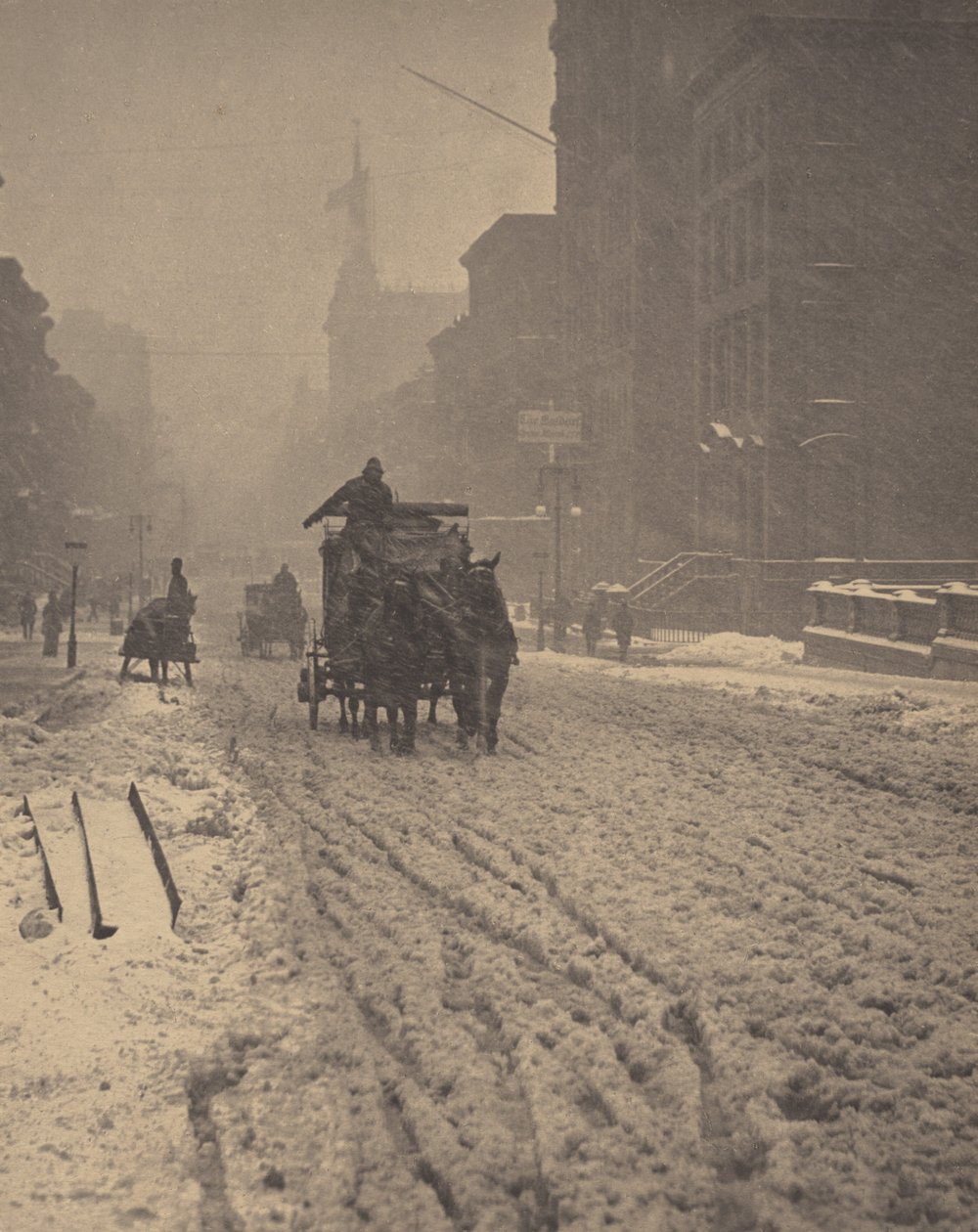 Zima, Piąta Aleja autorstwa Alfred Stieglitz