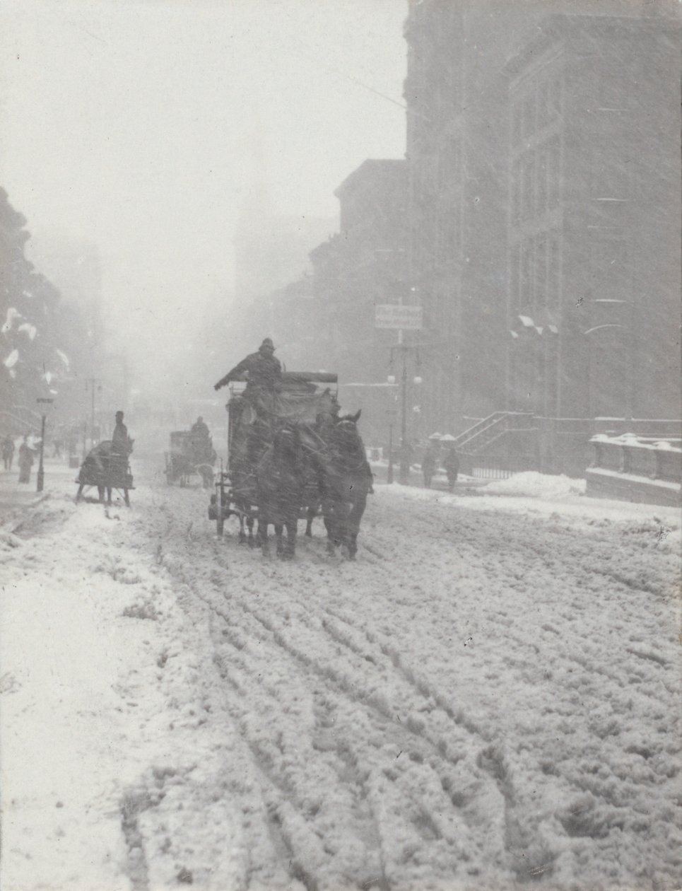 Zima na Piątej Alei autorstwa Alfred Stieglitz