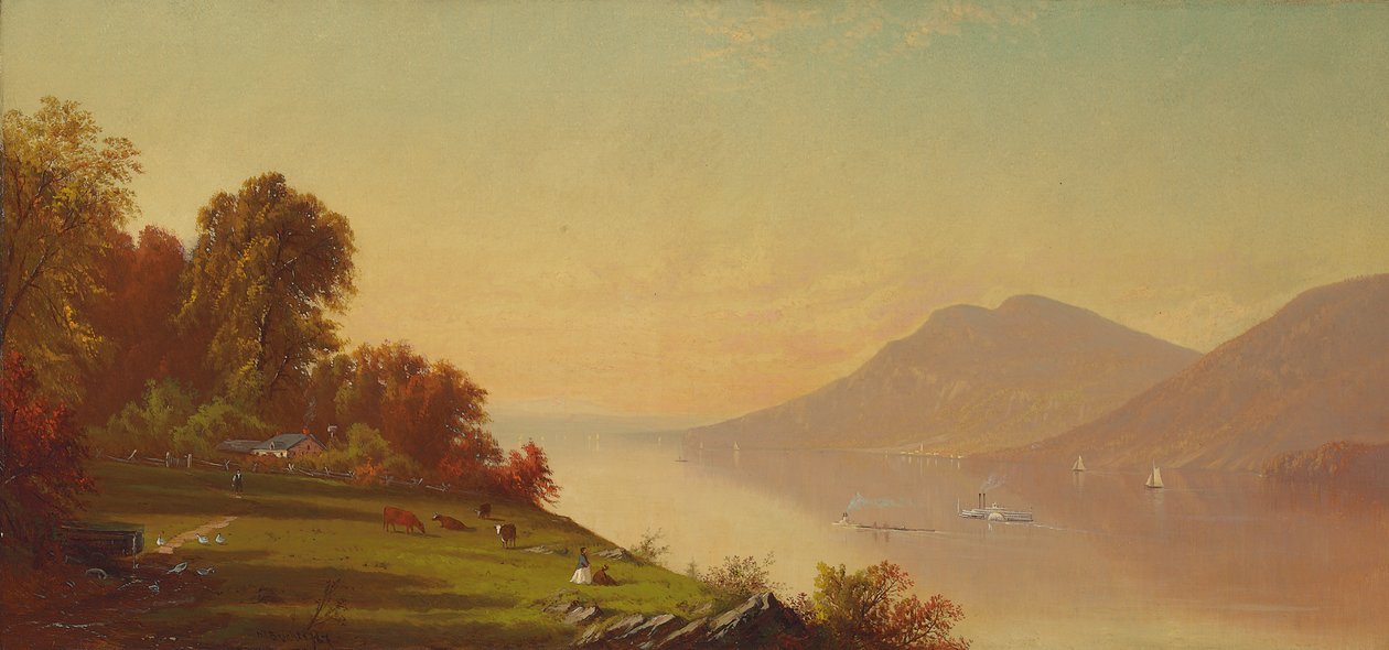 Popołudnie nad rzeką Hudson, 1867 autorstwa Alfred Thompson Bricher