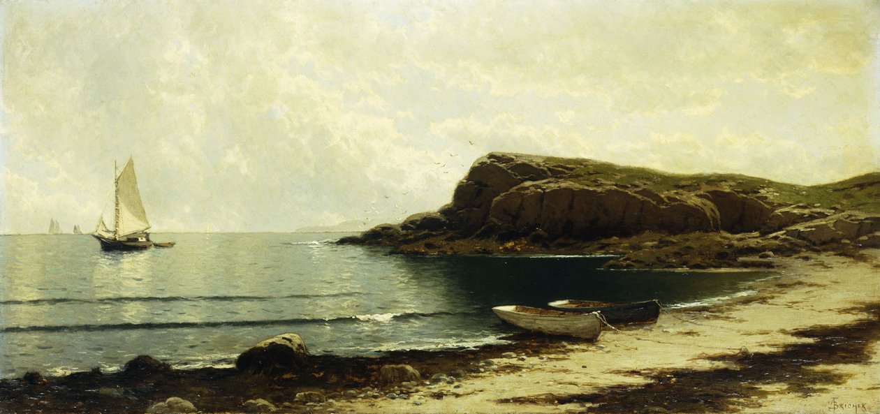 Wzdłuż brzegu, autorstwa Alfred Thompson Bricher
