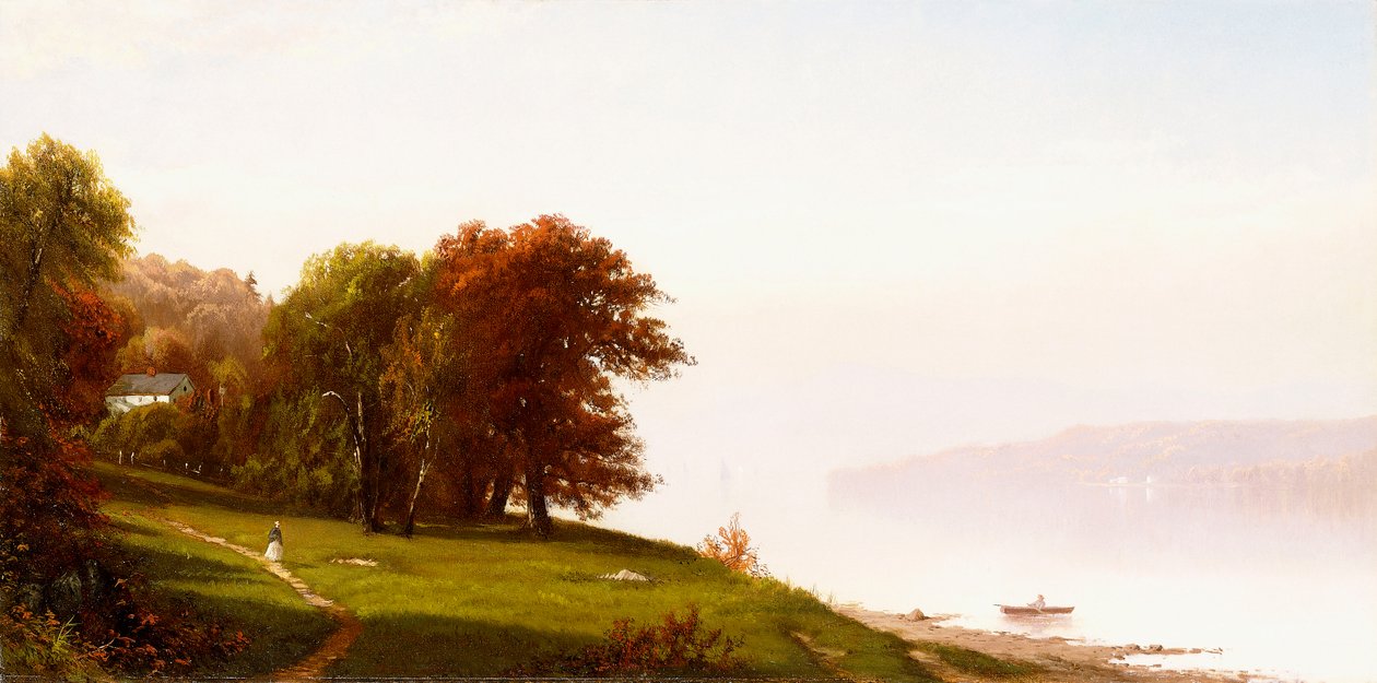 Krajobraz nad rzeką Hudson, ok. 1865 autorstwa Alfred Thompson Bricher