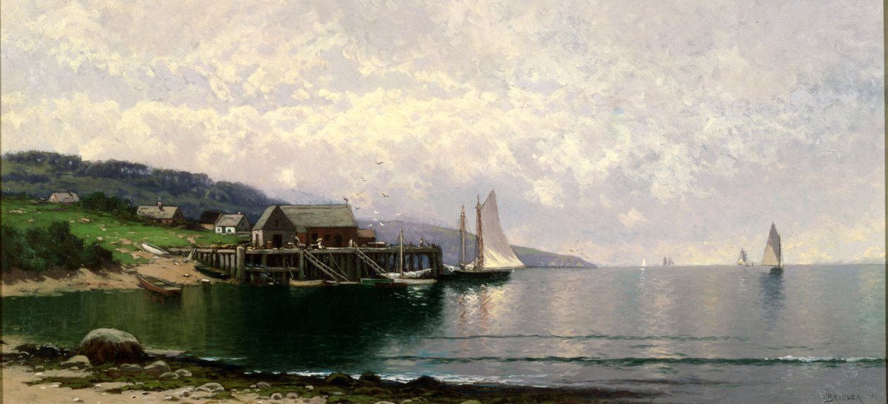 The Landing, Bailey Island, Maine, ok. 1907 (olej na płótnie) autorstwa Alfred Thompson Bricher