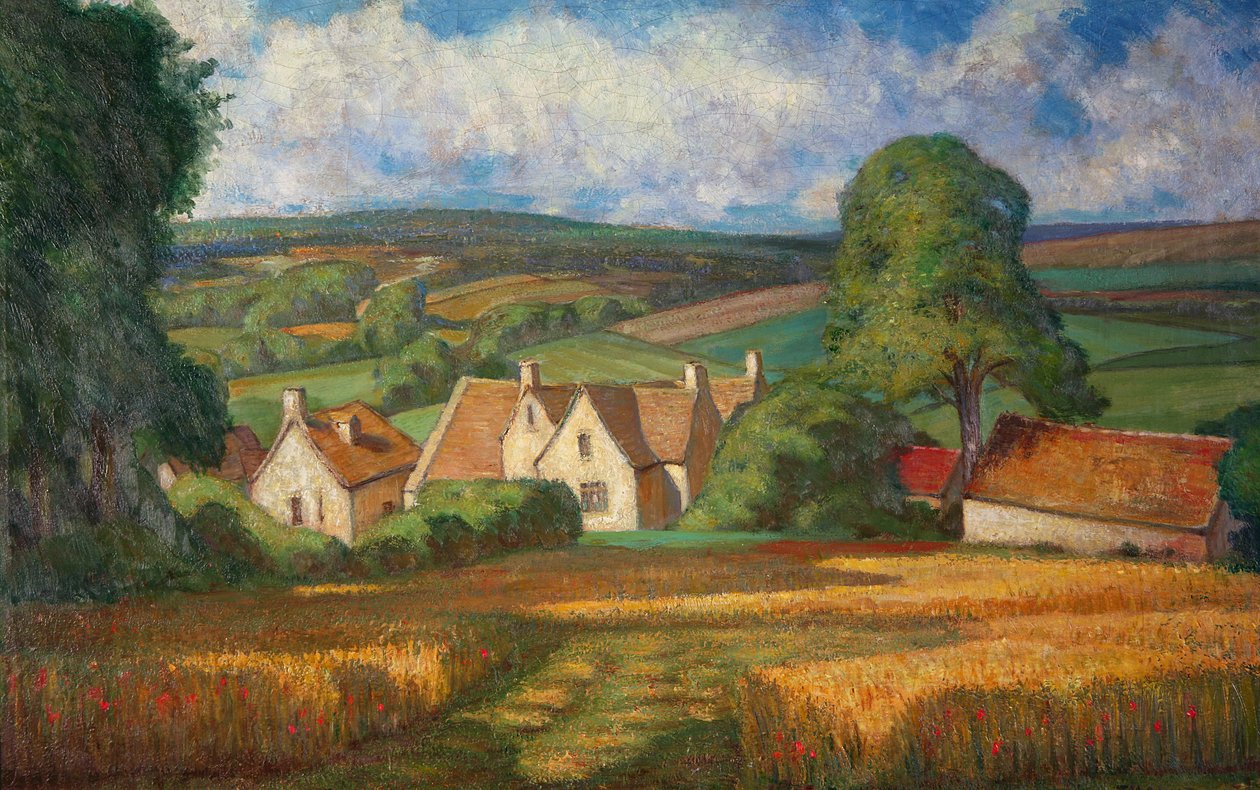 Farma na wzgórzu, Painswick autorstwa Alfred Thornton
