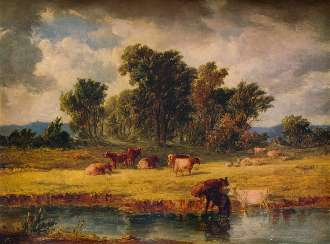 Banks of the Envy, niedaleko Rhuddlan, 1852, 1938 autorstwa Alfred Vickers