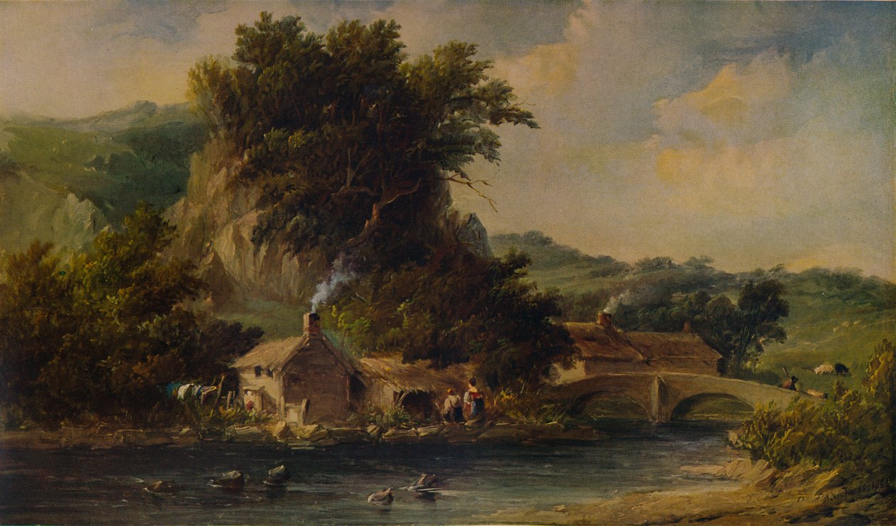 „Scena w Dovedale, Derbyshire”, 1836, 1938 autorstwa Alfred Vickers