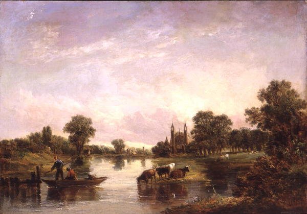 Widok na Eton College od strony Tamizy autorstwa Alfred Vickers