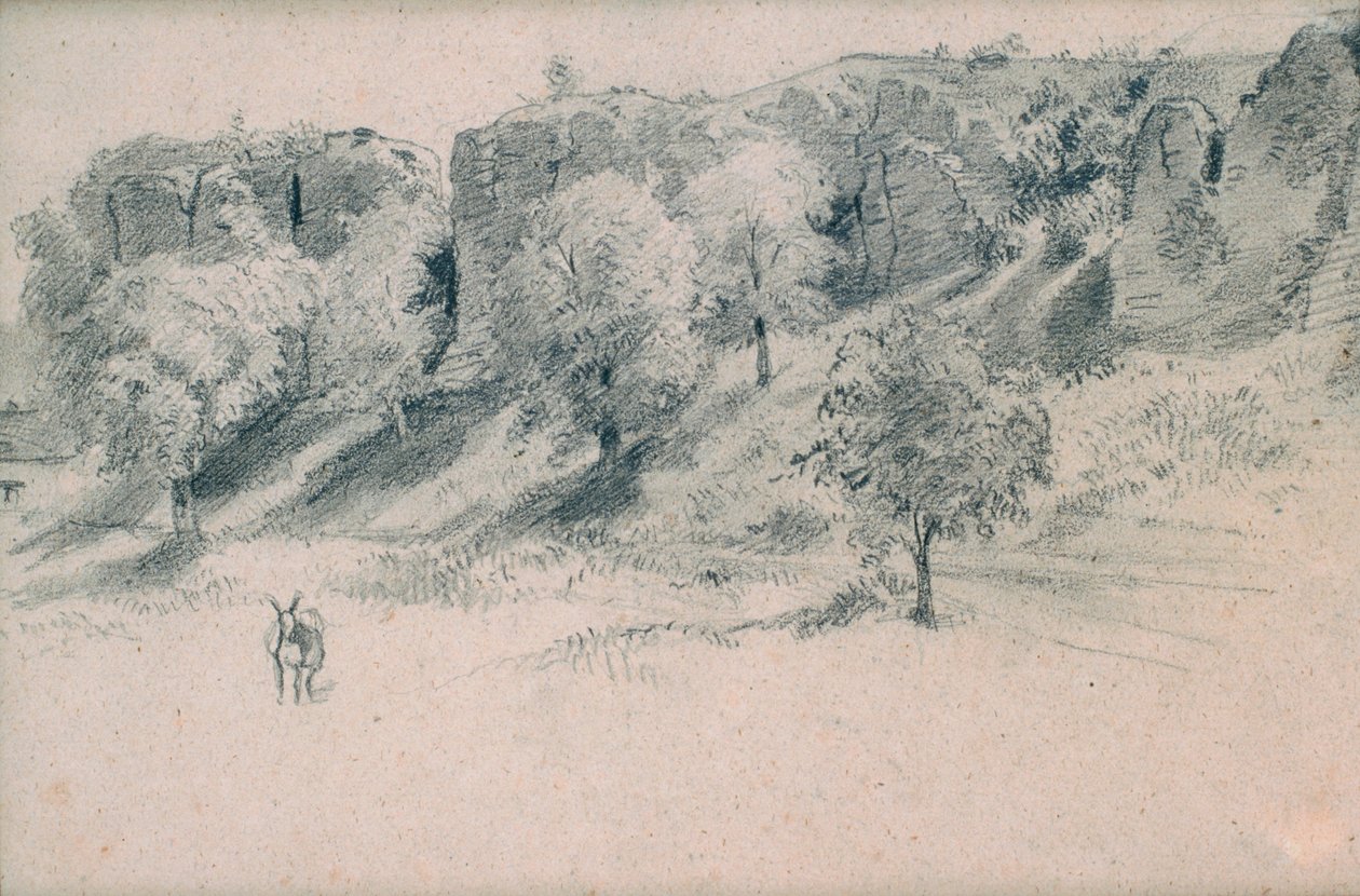 „Pejzaż”, XIX wiek. autorstwa Alfred Victor de Vigny
