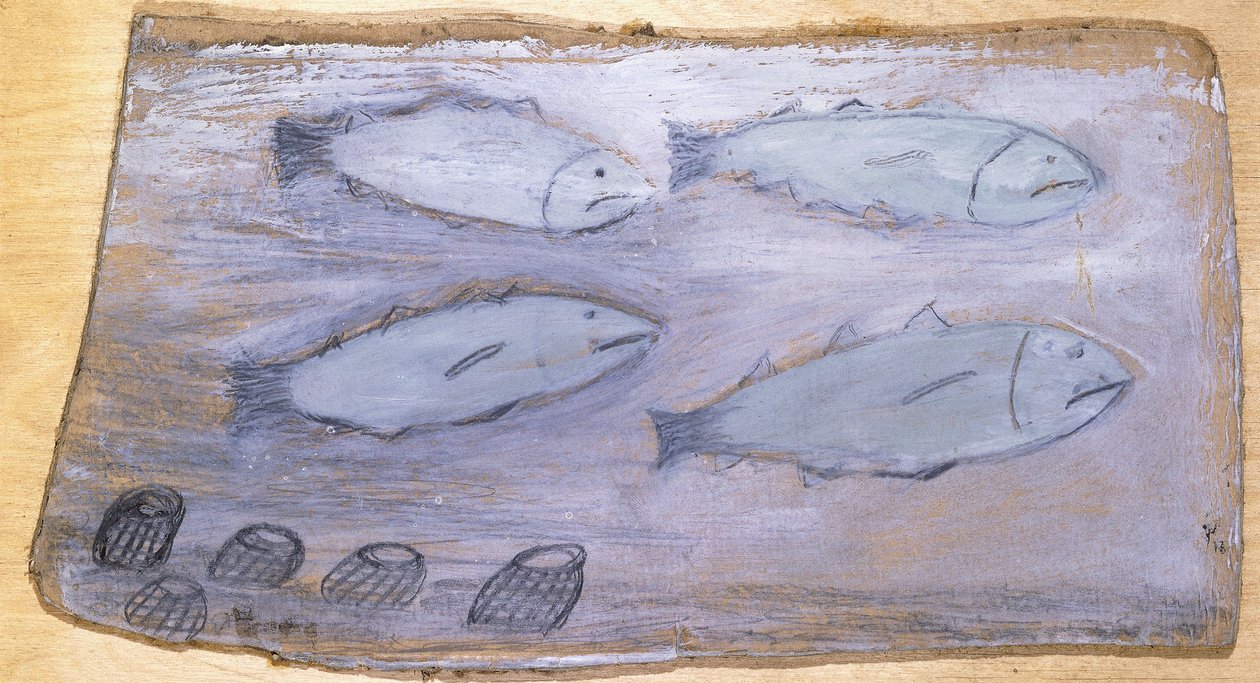 Cztery Ryby autorstwa Alfred Wallis