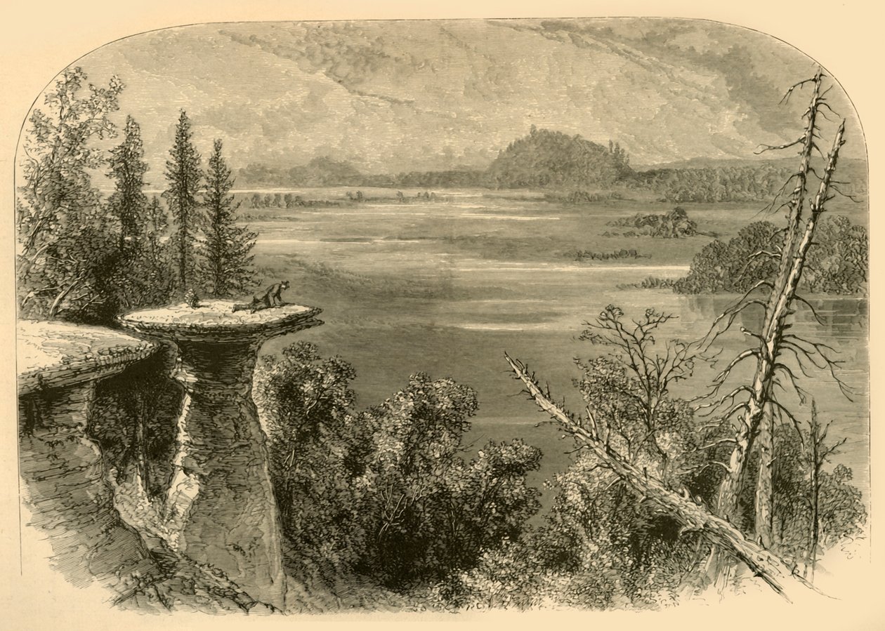 „Stand Rock, nad rzeką Wisconsin”, 1874. autorstwa Alfred Rudolph Waud