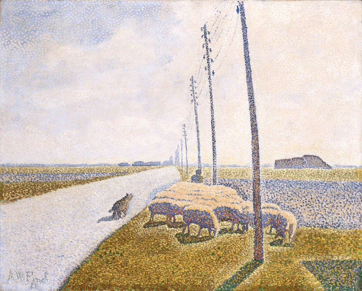 Droga do Nieuport (olej na płótnie) autorstwa Alfred William (1854 1930) Finch