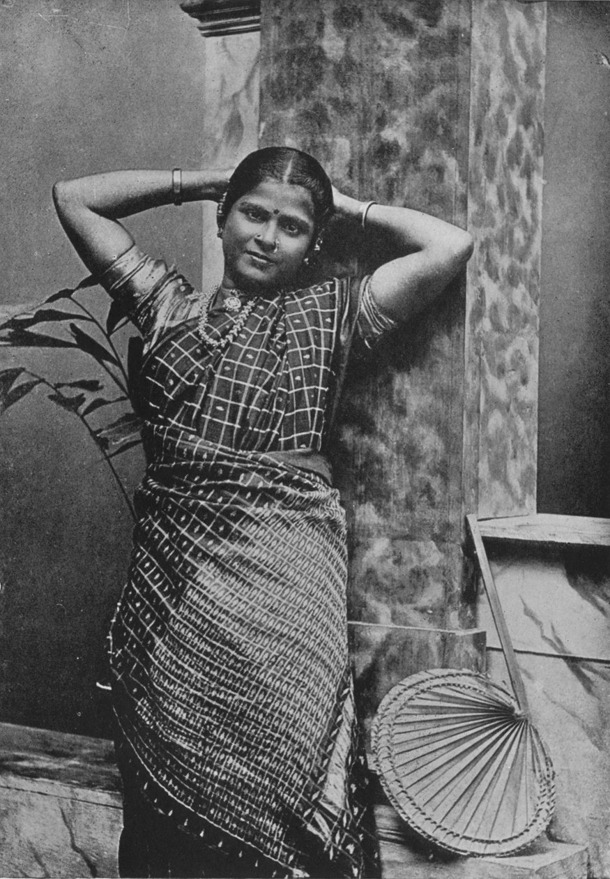Tamilska Dama z Wysokiej Kasty, ok. 1890, 1910 r autorstwa Alfred William Amandus Plate