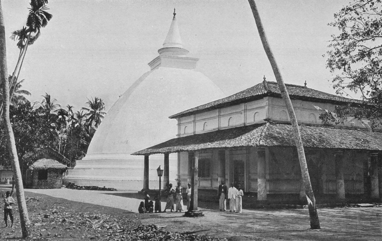 Świątynia Kelaniya i Dagoba, ok. 1890, 1910 autorstwa Alfred William Amandus Plate