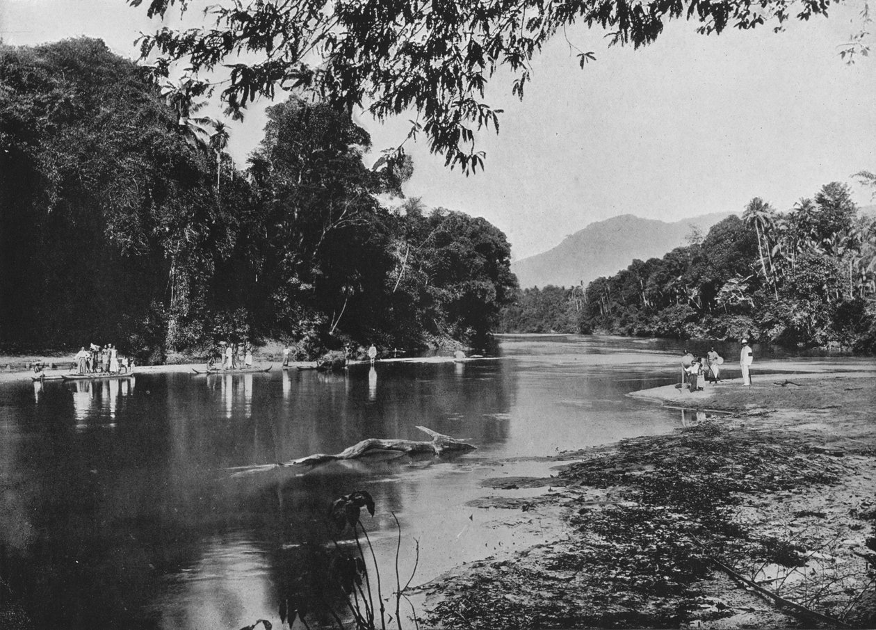 Rzeka w Ratnapura, c1890, 1910 autorstwa Alfred William Amandus Plate