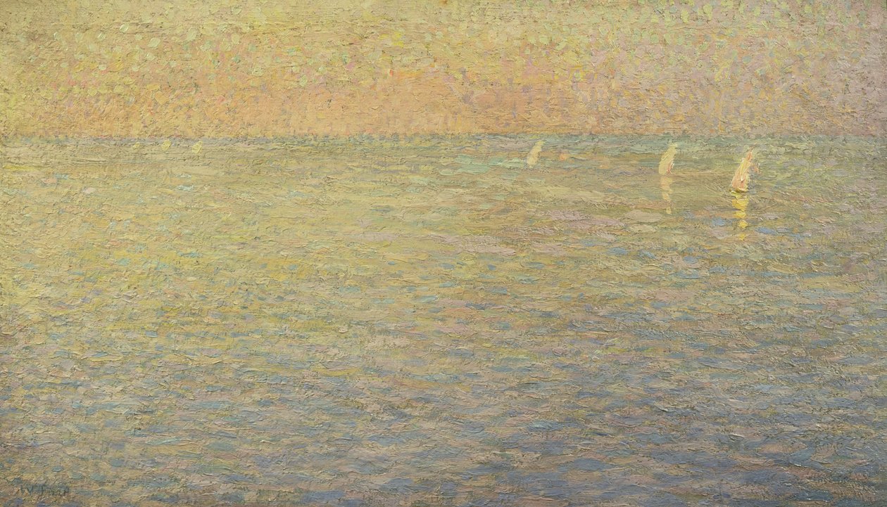 Łodzie na morzu autorstwa Alfred William Finch