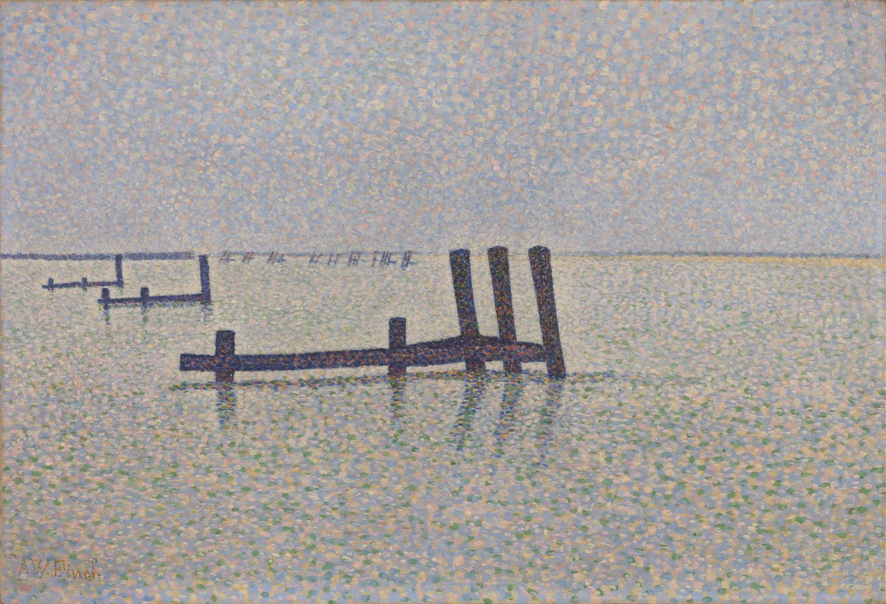 Kanał w Nieuwpoort, ok. godz. 1889 autorstwa Alfred William Finch