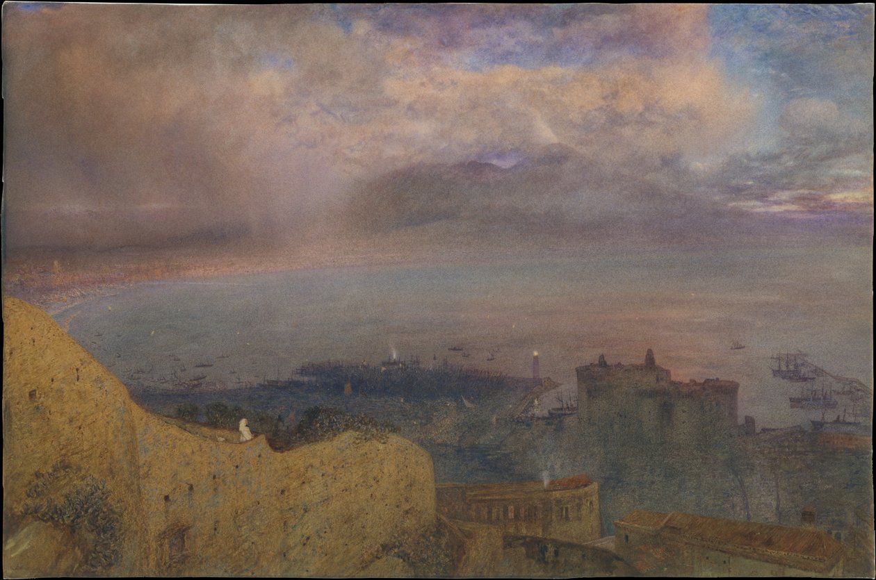 Zatoka Neapolitańska - kraina tlącego się ognia autorstwa Alfred William Hunt