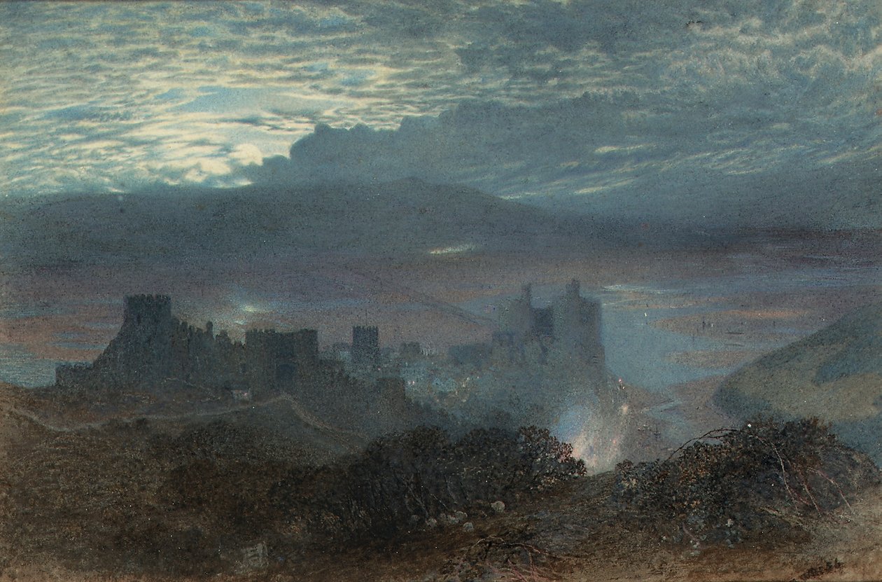 Zamek z ujściem dalej, 1856 autorstwa Alfred William Hunt