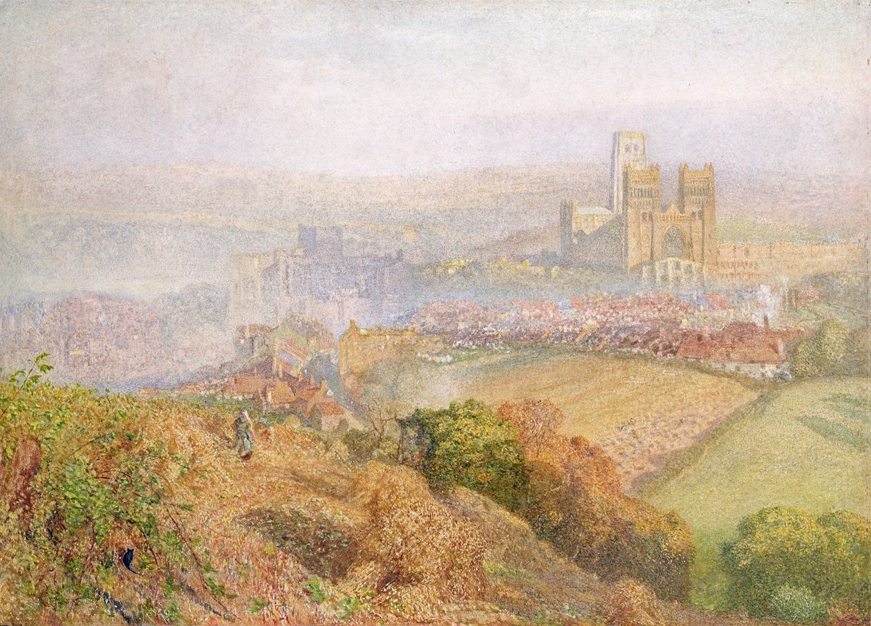 Durham, mgła z dymem z kopalni autorstwa Alfred William Hunt
