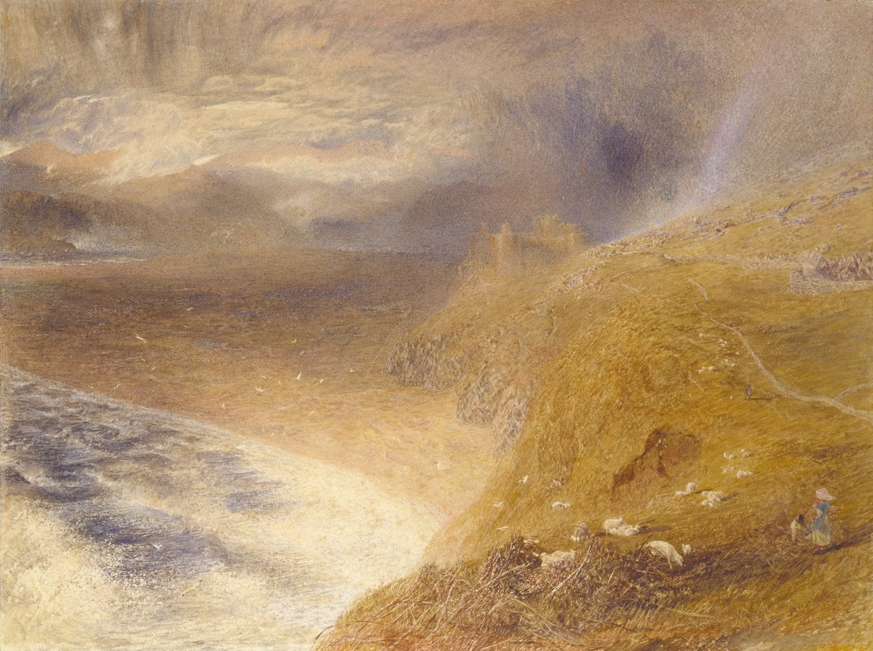 Zamek Harlech, 1857 (akwarela na papierze) autorstwa Alfred William Hunt