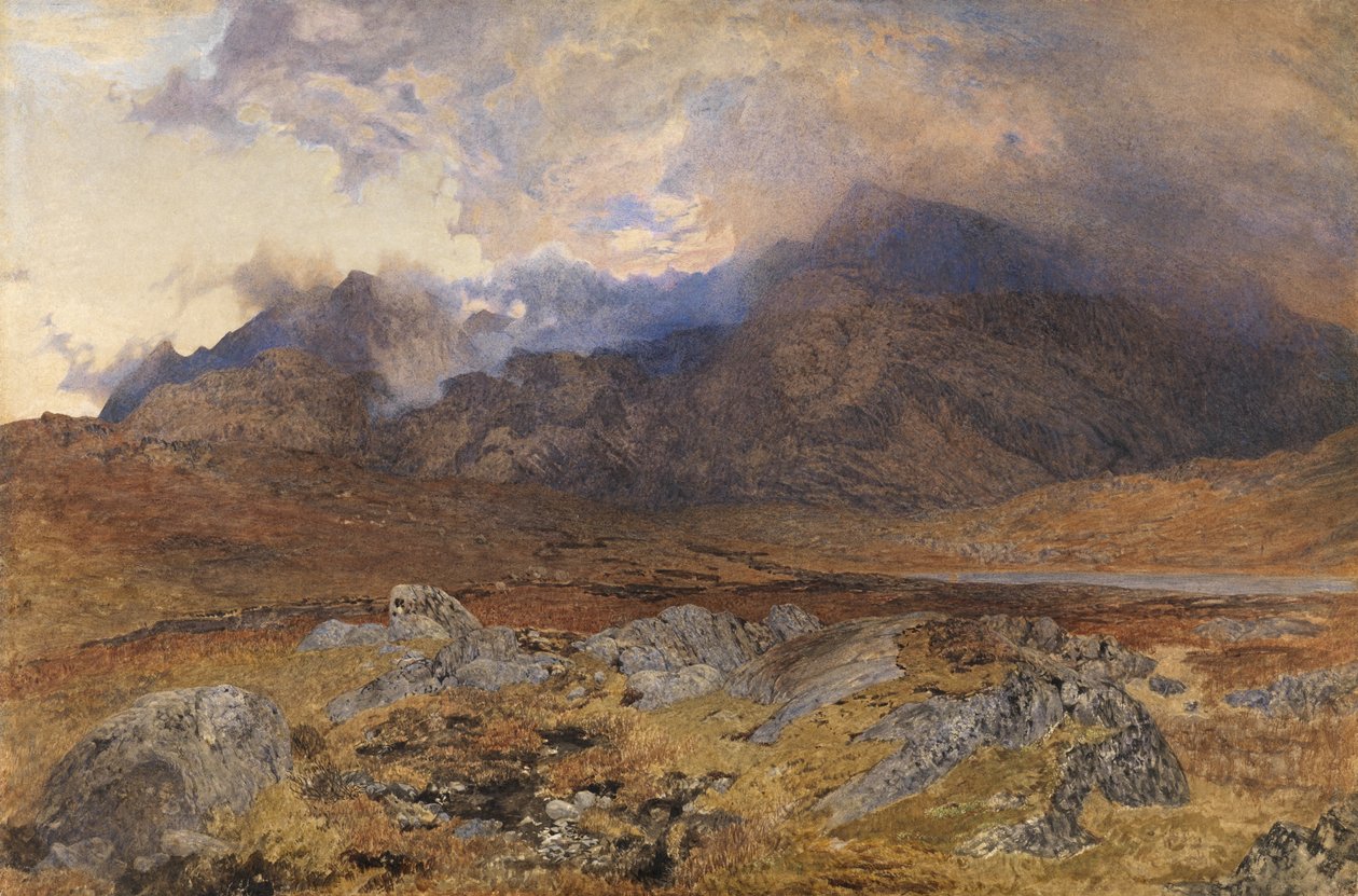 Snowdon po kwietniowej burzy gradowej autorstwa Alfred William Hunt