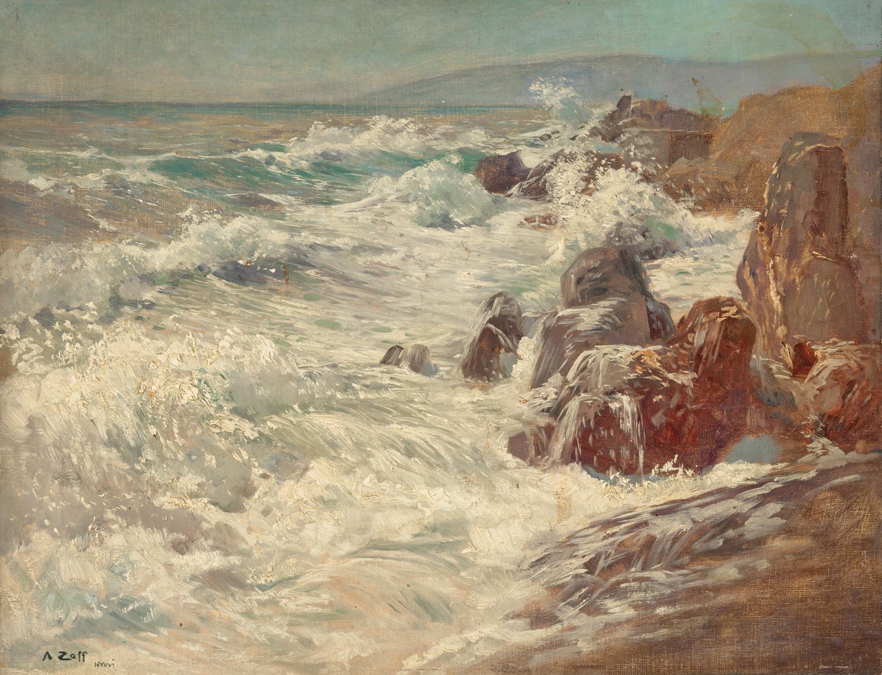 Surfowanie na wybrzeżu Nervi autorstwa Alfred Zoff