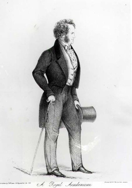 Akademik królewski, portret Karola Landseera (1799-1879), wyd. autorstwa Thomasa McLeana, 1843 autorstwa Alfred d Orsay