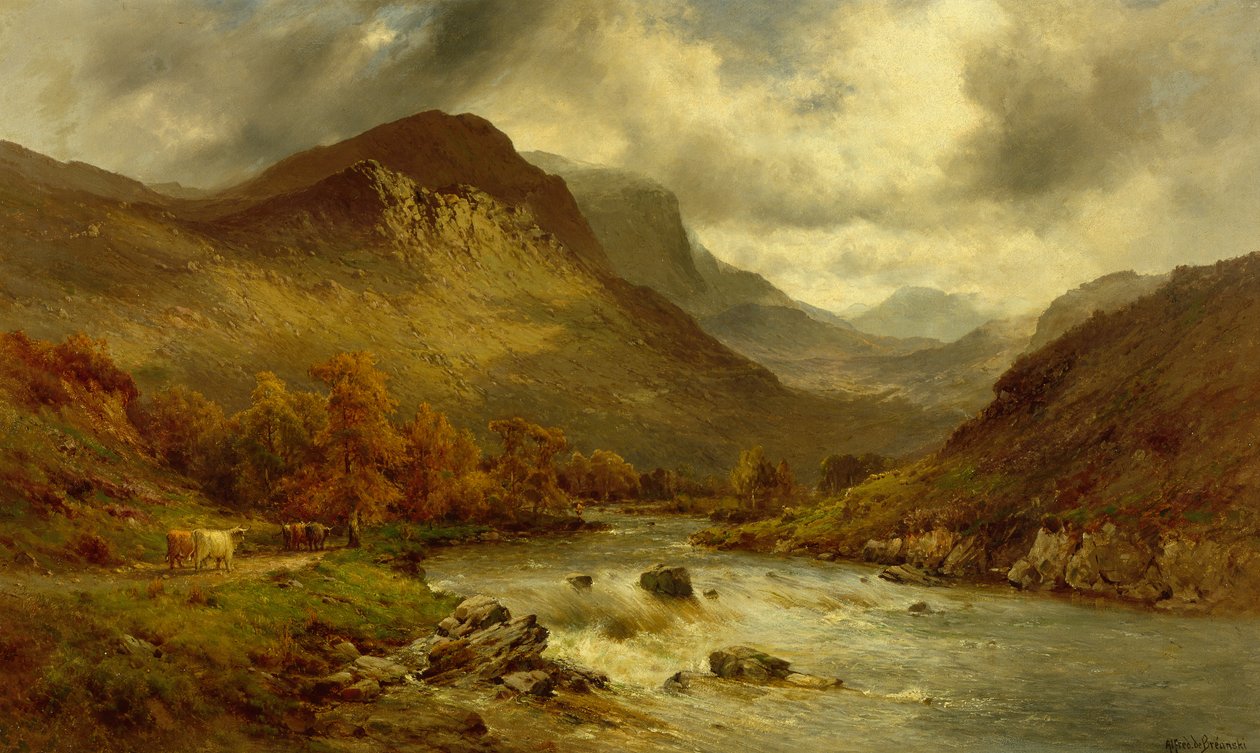 Jesień w Selkirk (olej na płótnie) autorstwa Alfred de Breanski