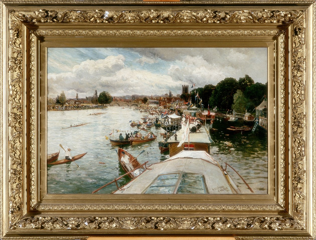 Regaty w Henley, 1881 r. autorstwa Alfred de Breanski
