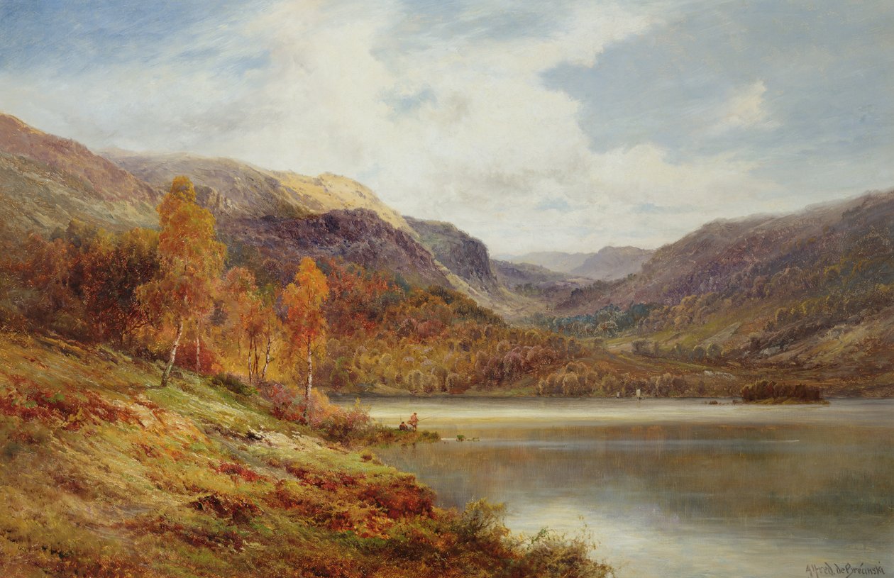 Październik w Highlands autorstwa Alfred de Breanski