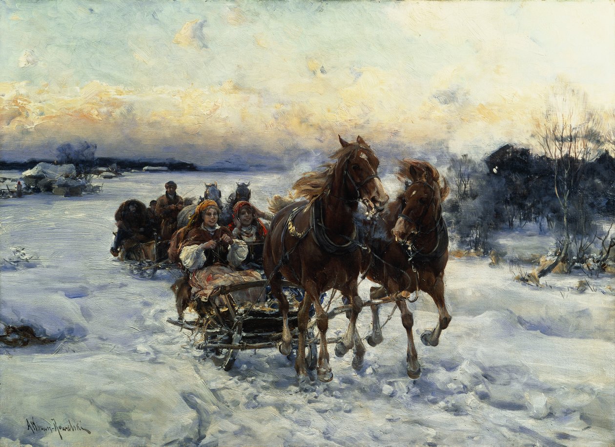 Kulig autorstwa Alfred von Wierusz Kowalski