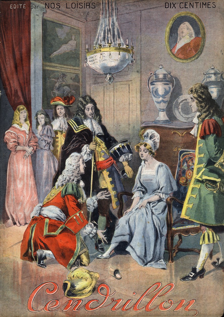 Kopciuszek, bajka ludowa. Ilustracja Vaccari i Carrey w zbiorze „Les beaux tales”” „Nos loisirs”” około 1910 r. Kolekcja prywatna. autorstwa Alfredo and Carrey Vaccari