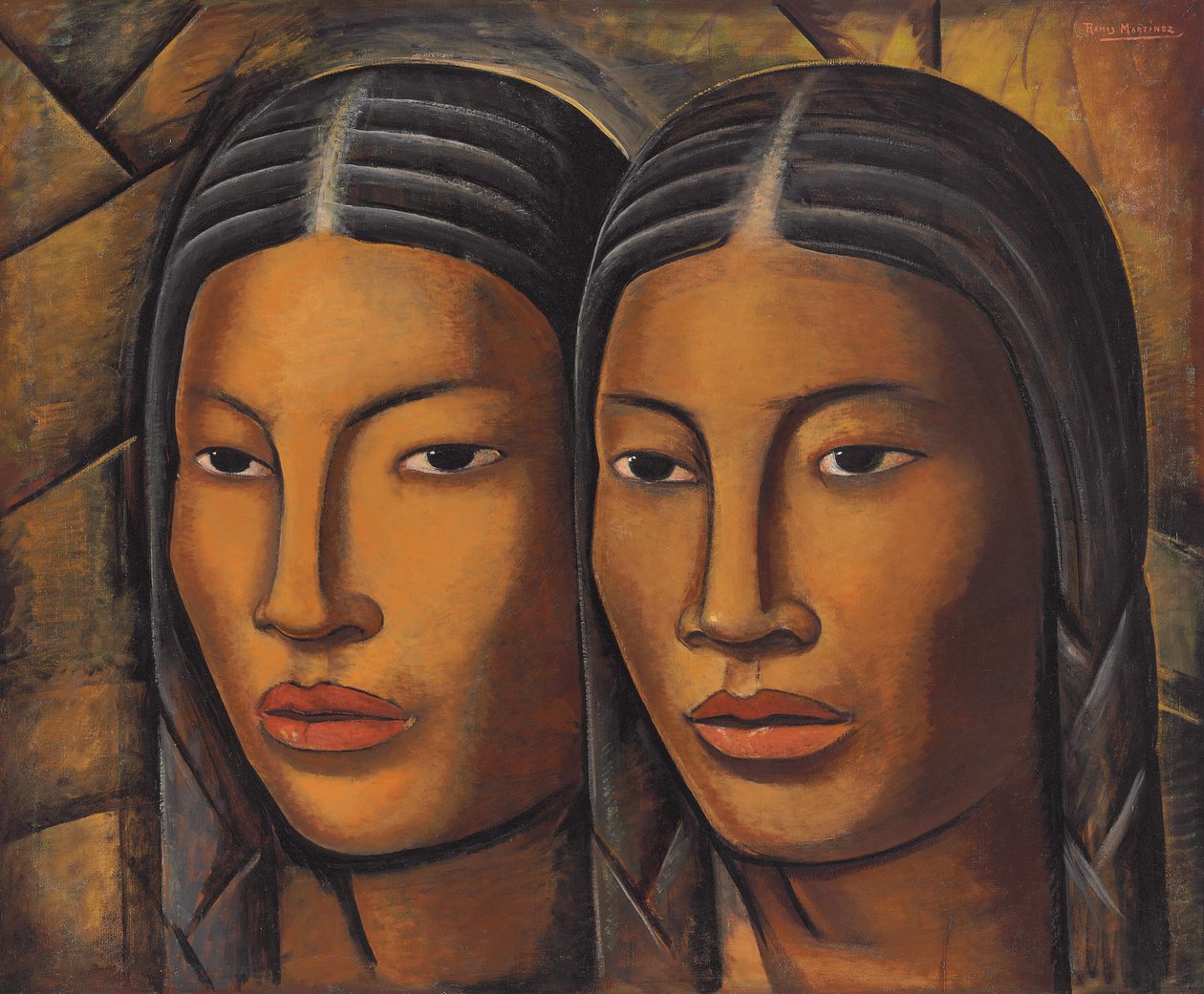 Bliźniacy; Las Gemelas, ok. 1930 (olej na płótnie) autorstwa Alfredo Ramos Martinez