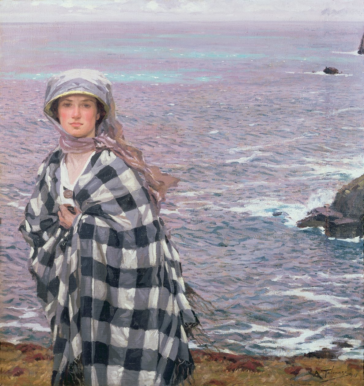 Szal w kratkę, 1915 autorstwa Algernon Mayow Talmage