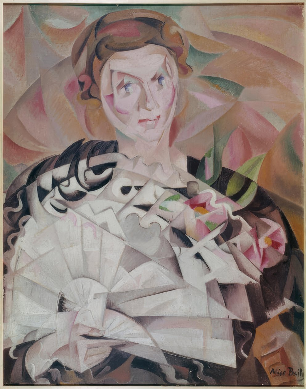 Gra kibica lub kobieta z wachlarzem autorstwa Alice Bailly