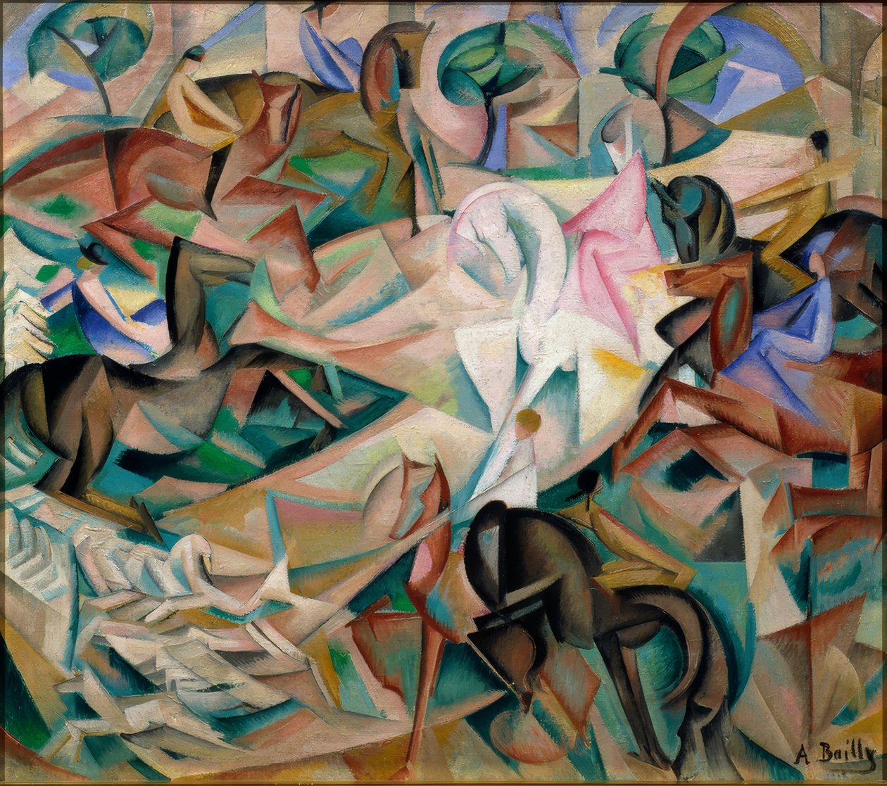 Fantazja jeźdźca o damie w różu autorstwa Alice Bailly