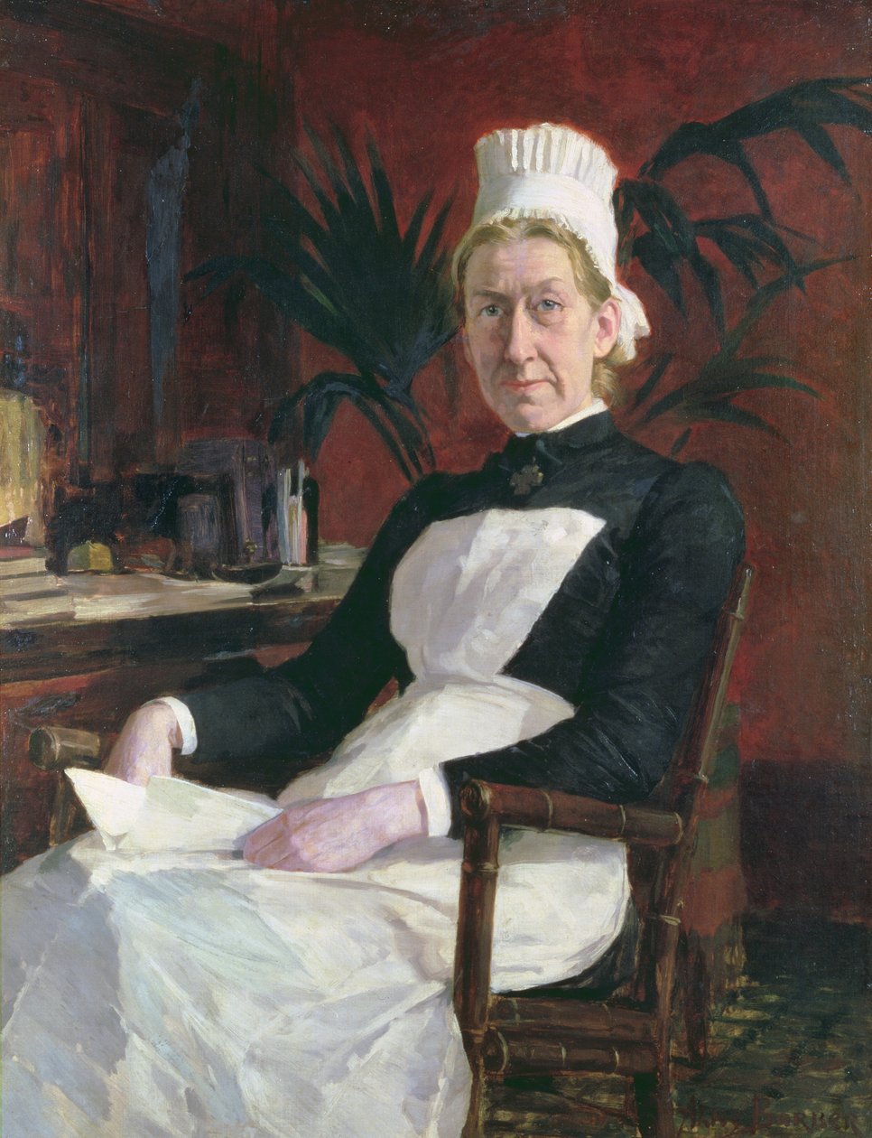 Alice Fisher, główna pielęgniarka (olej na płótnie) autorstwa Alice Barber Stephens