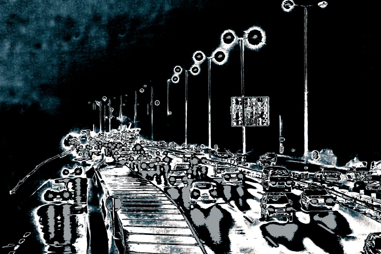 Northbound, 2016 (ręcznie malowane zdjęcie) autorstwa Alice Gur Arie