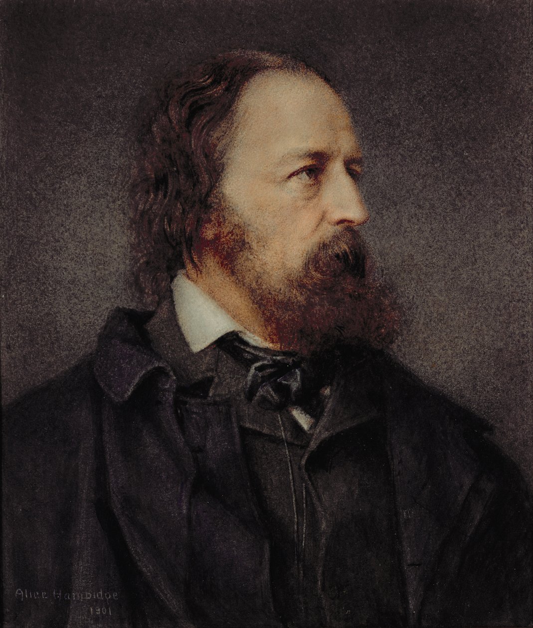 Lord Alfred Tennyson (1809-92) autorstwa Alice Hambidge