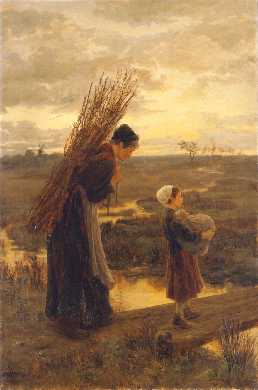 „Wrócili do domu swoją znużoną drogą”, 1870-1890 autorstwa Alice Mary Morgan