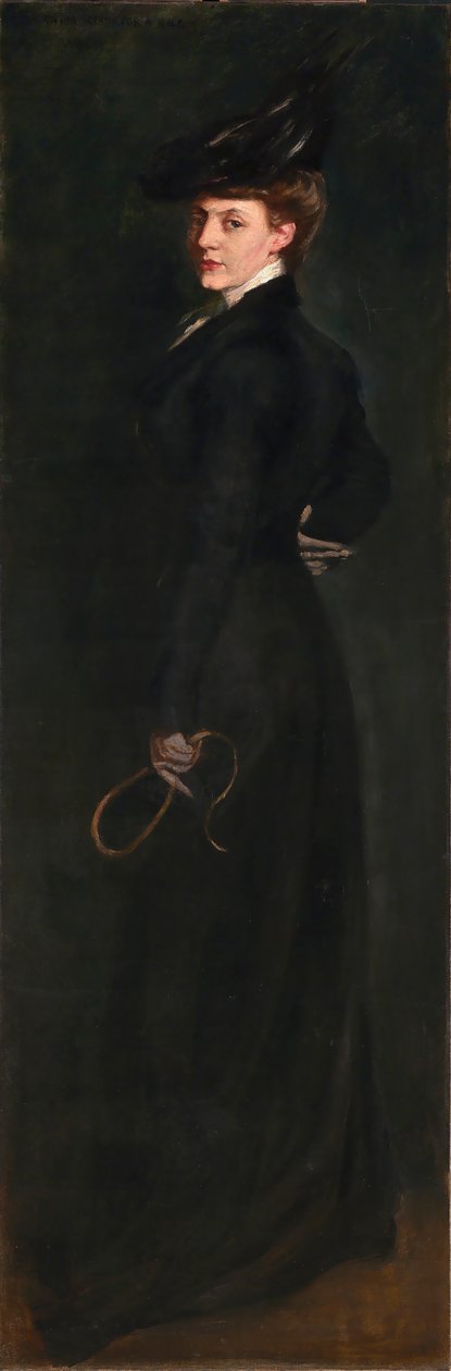 Anita gotowa do jazdy, ca. 1896. autorstwa Alice Pike Barney